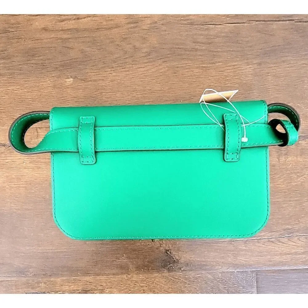 Michael Kors Sloan Editor Leather Shoulder Bag -Palmetto Green